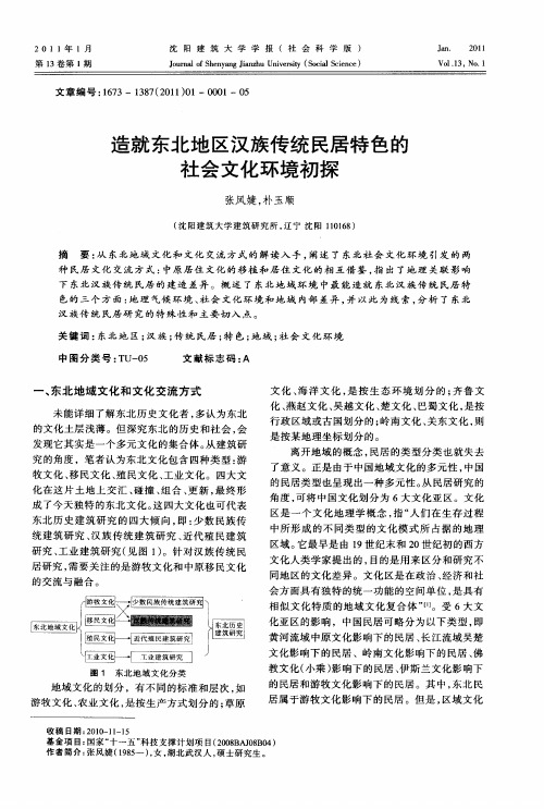 造就东北地区汉族传统民居特色的社会文化环境初探