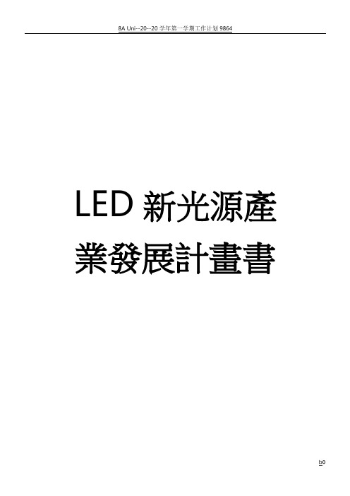 LED新光源产业发展计划书