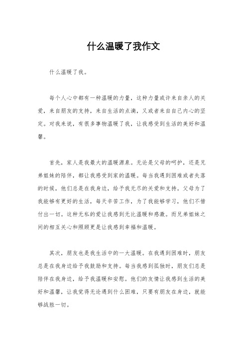 什么温暖了我作文