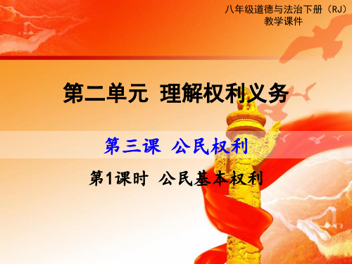 道德与法治八年级下册《第二单元 理解权利义务 第三课 公民权利 公民基本权利》_7