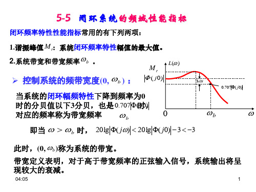 55闭环系统的频域性能指标