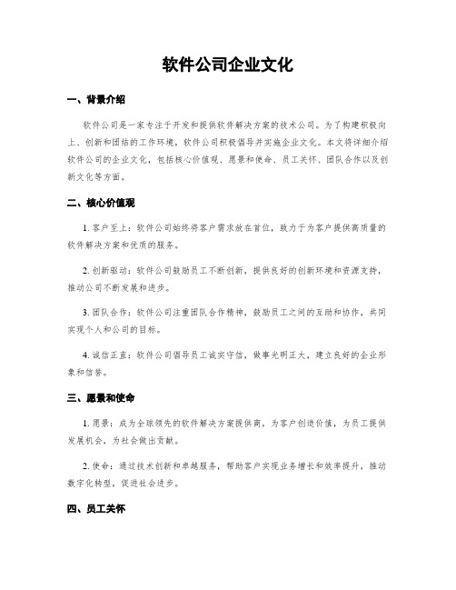 软件公司企业文化