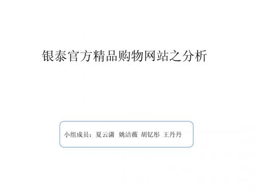 贸大管理信息系统案例分析银泰网