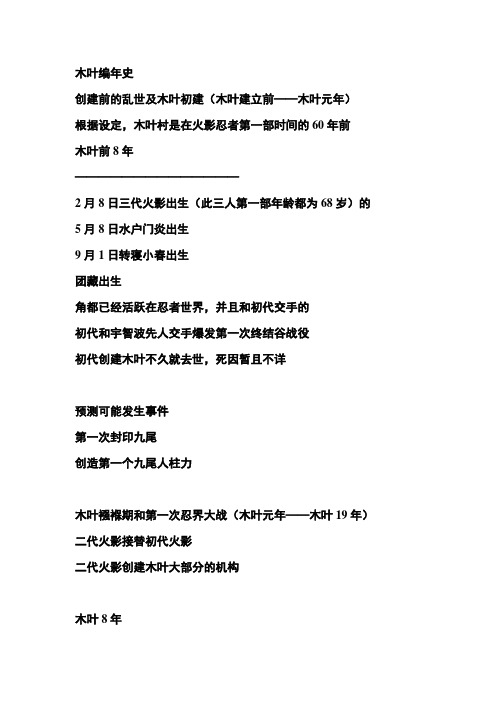 木叶编年史1.3