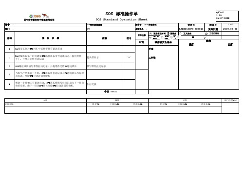 AJLH053SPS-SOS043 SPS物料紧急拉动操作指导书