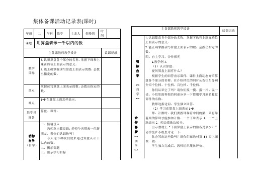 用算盘表示一千以内的数