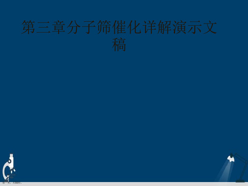 第三章分子筛催化详解演示文稿