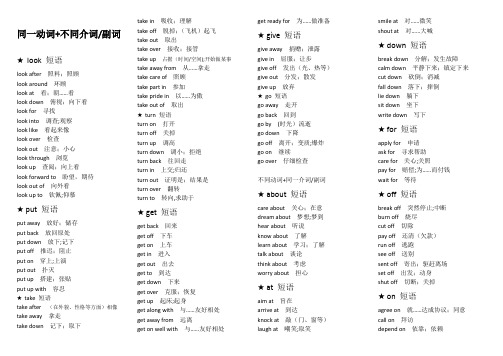 2018英语中考1：动词短语