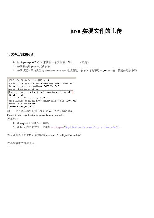 java实现文件的上传