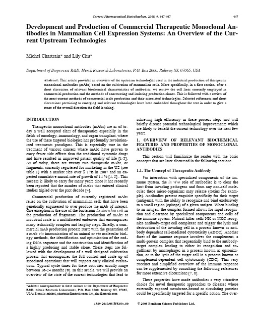 Development and Production of Commercial Therapeutic Monoclonal