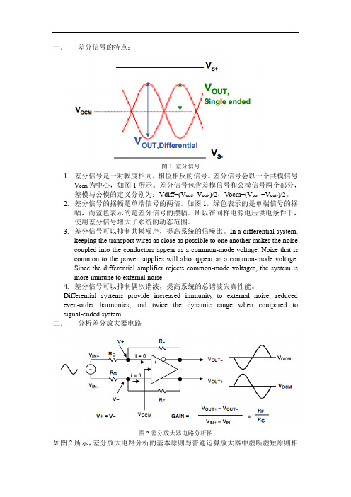 差分运算放大器基本知识