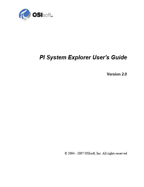 PI System Explorer User's Guide