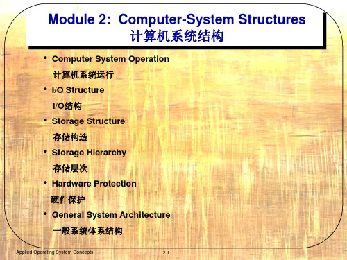 第二章 Computer-System Structures 计算机系统结构