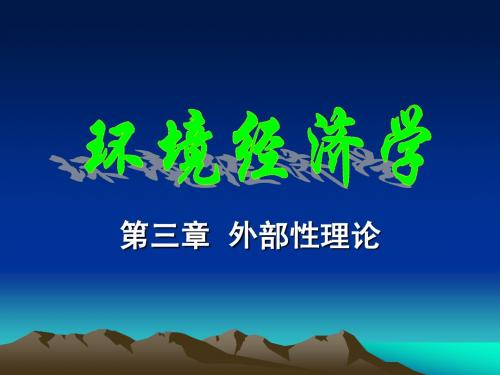 青岛科技大学环境经济第三章外部性理论(20111026)