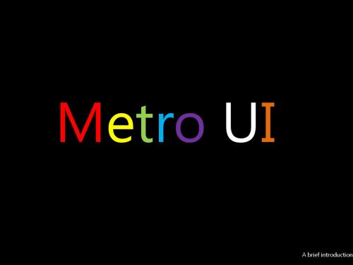 metro UI