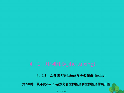 七年级数学上册4.1.1.2从不同方向看立体图形和立体图形的展开图习题课件(新版)新人教版