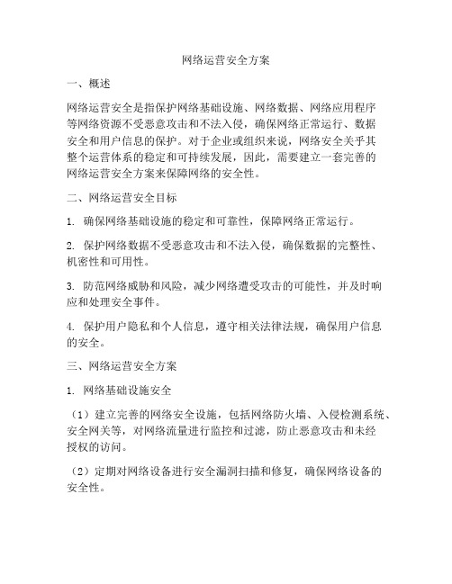 网络运营安全方案