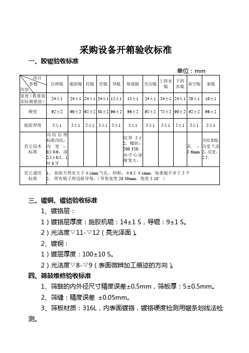 J05.1-01·采购、维修设备开箱验收标准