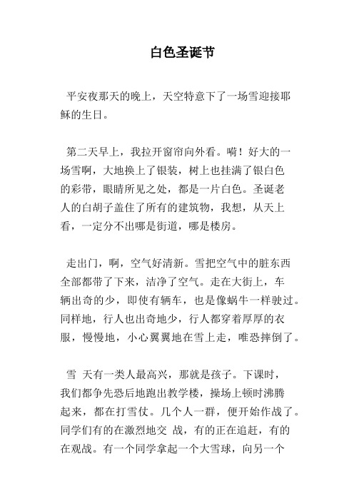 白色圣诞节