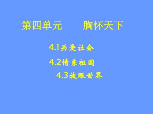 第四单元胸怀天下复习课件