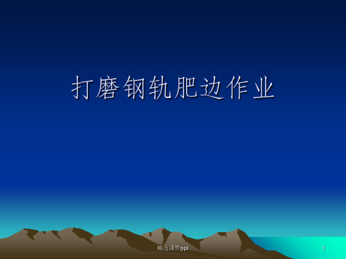 《打磨钢轨肥边作业》PPT课件