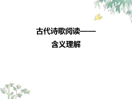 【高考语文一轮复习】古代诗歌阅读——古诗词含义大观(比喻义、借代义、象征义、双关义、情感义等)