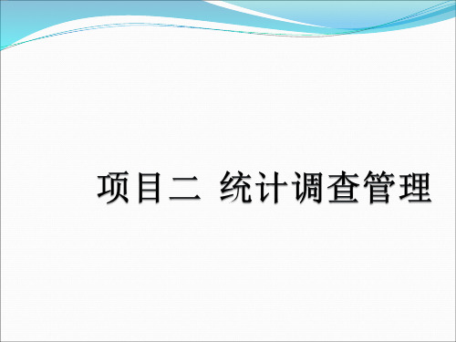 统计调查项目的制定与审批