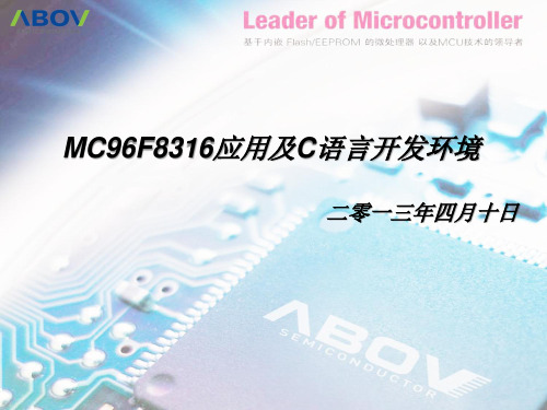 MC96F8316应用及C语言开发环境