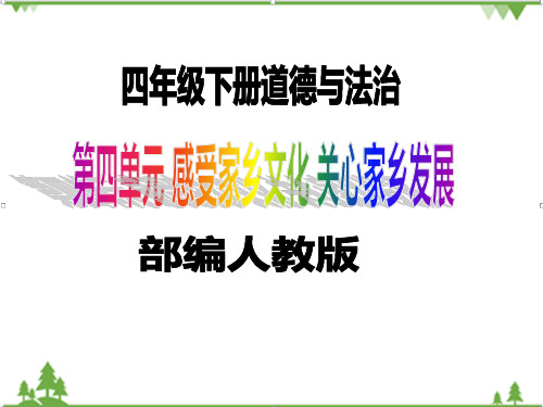 四年级下册道德与法治第12课《家乡的喜与忧》PPT教学课件(第一课时)