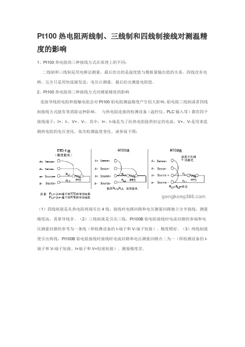 Pt100热电阻两线制