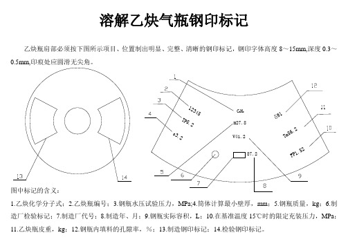 溶解乙炔气瓶钢印标记图