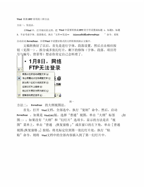 Word转换PPT常用的三种方法