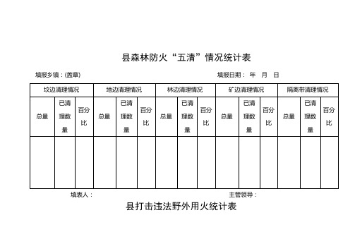 防火报表样表