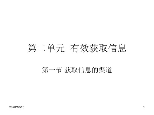 第二单元  有效获取信息PPT课件