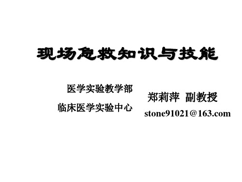 现场急救知识与技能专题培训PPT(44张)