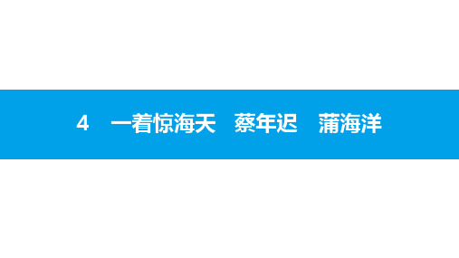 4 一着惊海天蔡年迟 蒲海洋