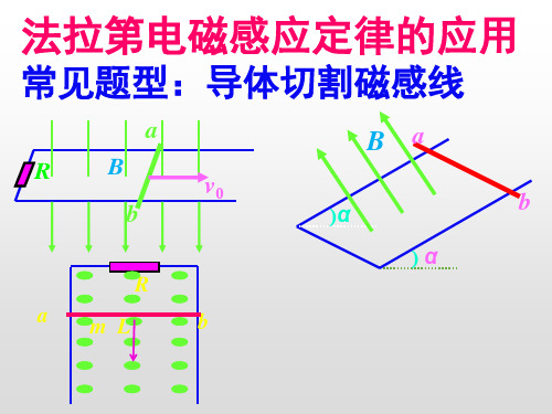 法拉第电磁感应定律综合运用(一)