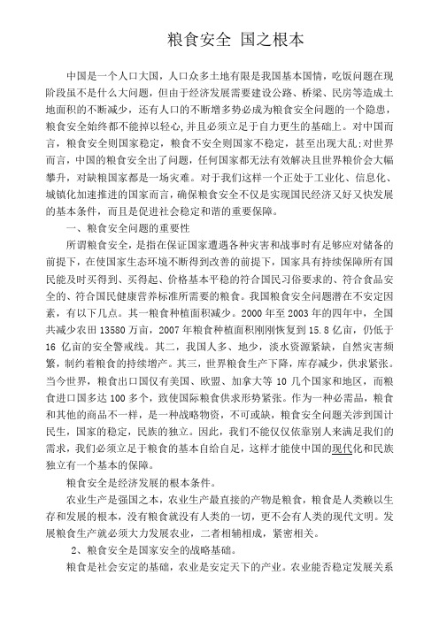 粮食安全论