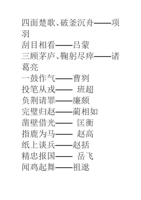 成语故事中的名人