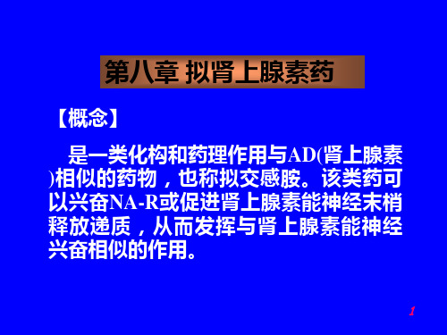 第八章拟肾上腺素药ppt课件