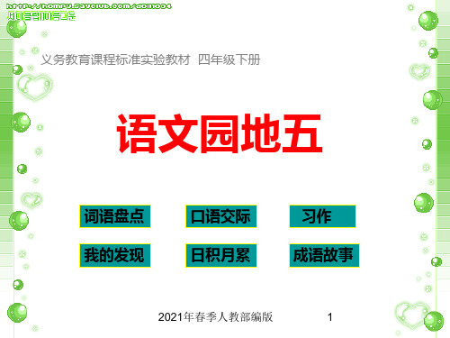 小学语文四年级第二学期《语文园地五》ppt