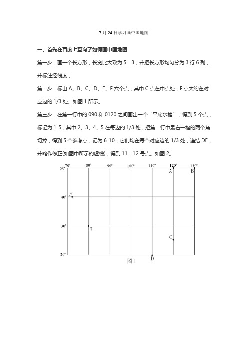 学习画中国地图