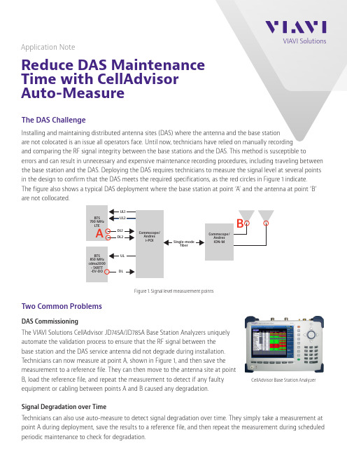 VIAVI Solutions CellAdvisor 自动测量应用说明书