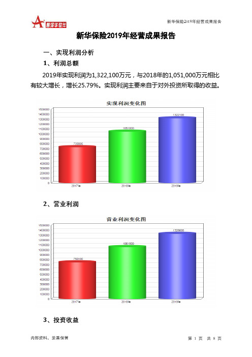 新华保险2019年经营成果报告