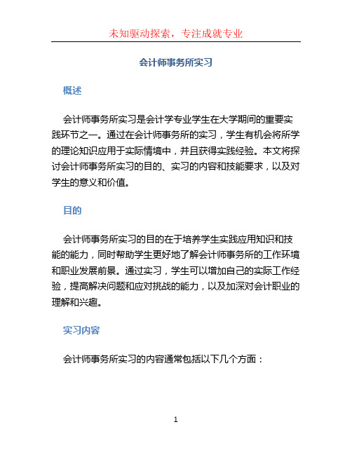 会计师事务所实习 (2)