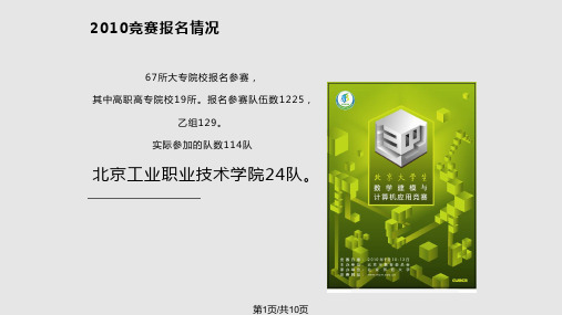 推动更多高校开展了校内的数学建模竞赛北京信息职业技术学院PPT课件
