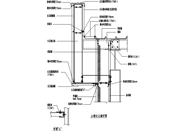 038-山墙女儿墙详图