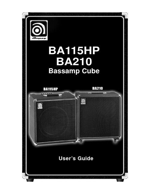 Yamaha BA115HP BA210 Bassamp Cube 用户指南说明书