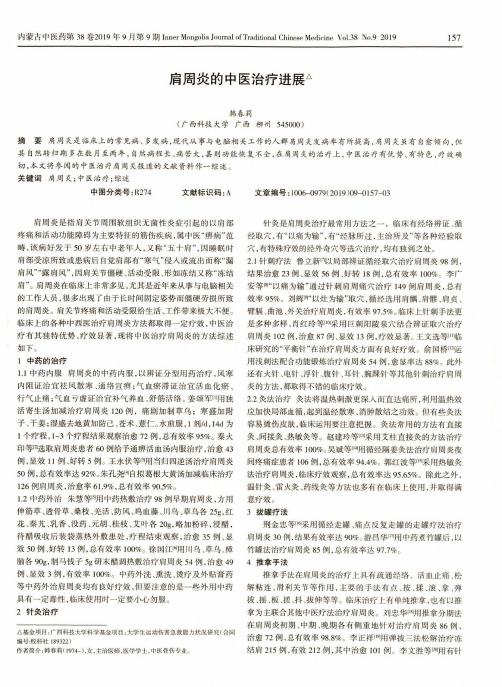 肩周炎的中医治疗进展