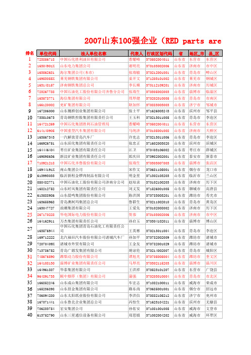 山东百强企业